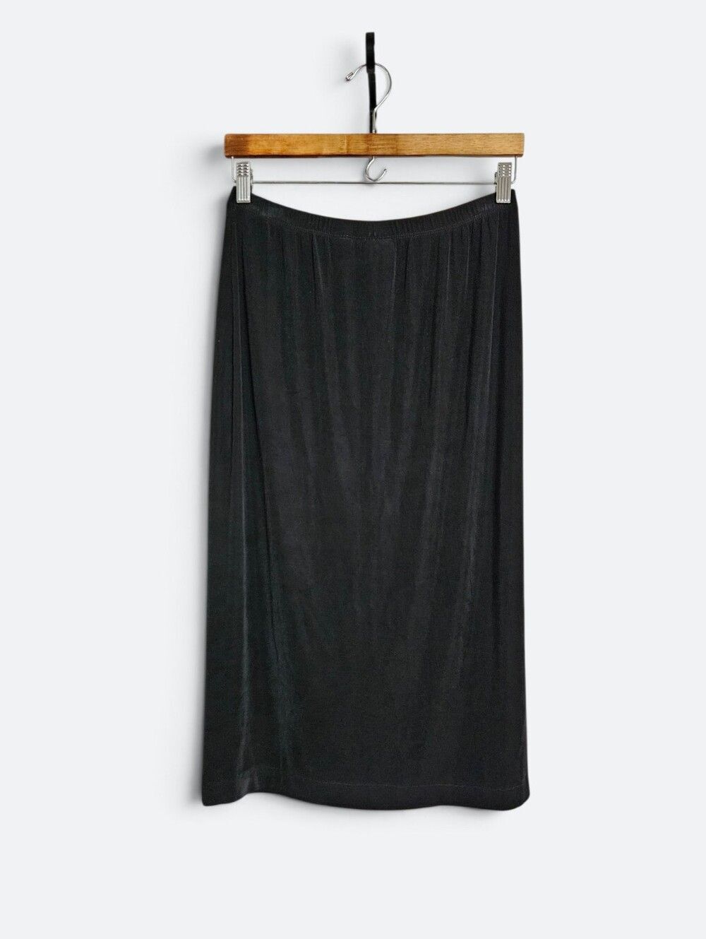 Chico's Travelers No Tummy Classic Travel Friendly Wrinkle Free Midi Skirt 8/M